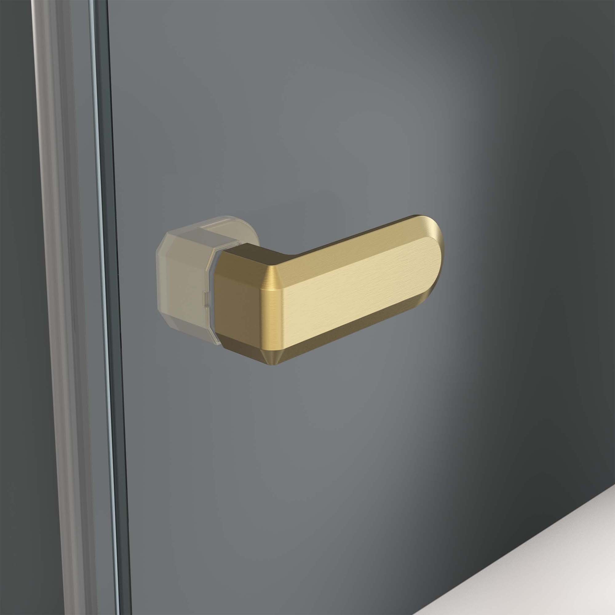 Mampara de ducha frontal Galilea GA-209 Profiltek - Oro mate De 110 a 140 cm Oro mate-3