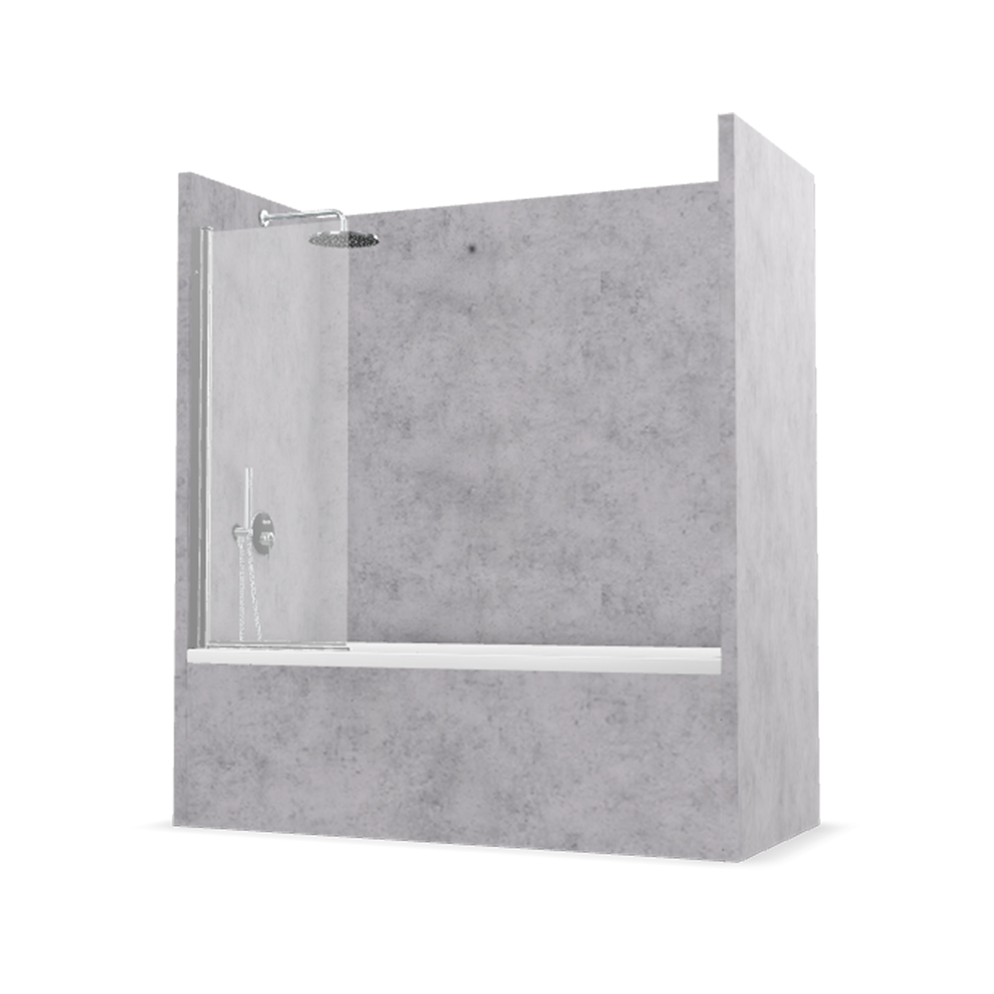 Imagen 1 de Mampara de bañera con panel frontal Hada Plus HP-110 Profiltek - Plata brillo 80 cm Plata brillo