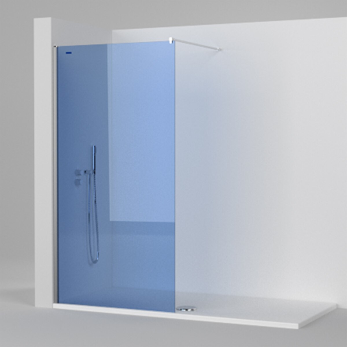 Panel fijo Ducha D0 Basic Duscholux - Plata brillo De 137,5 a 138,5 cm Plata brillo-8