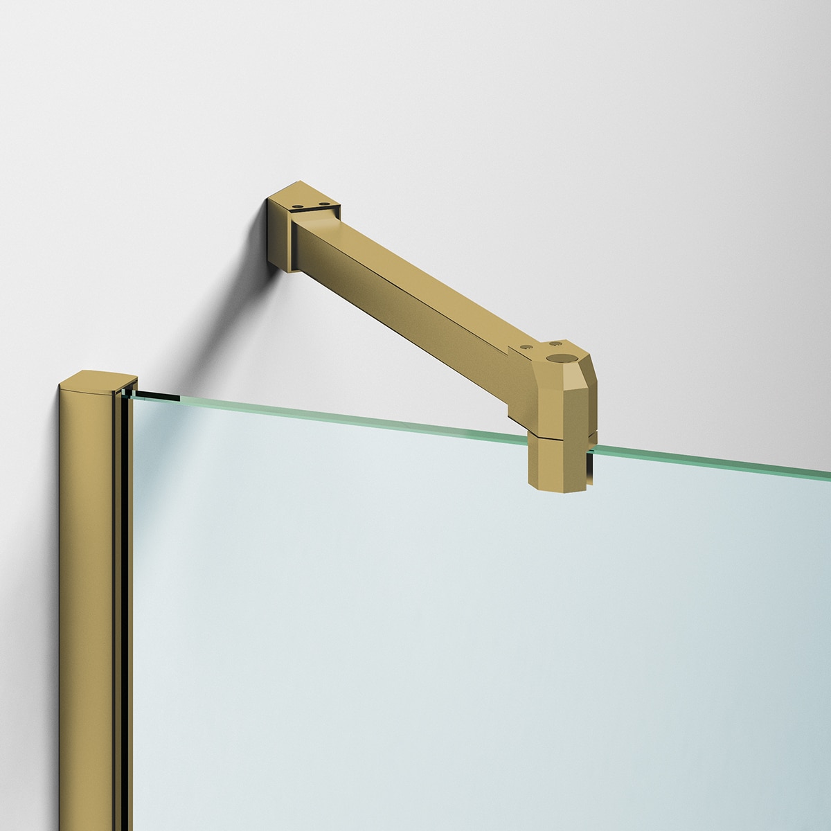 Imagen 3 de Mampara de bañera con panel fijo Módena-6 CC Ibermampara - Oro 120 cm Oro