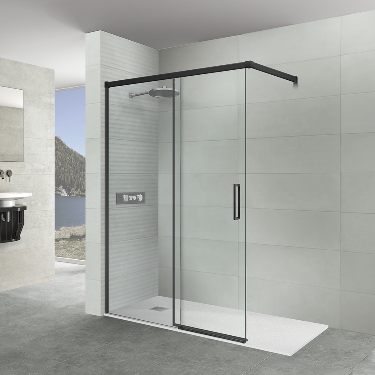 Imagen de Ibermampara Estambul-6 CC mampara 6 mm, 195 cm Cromo en OfertitasTOP