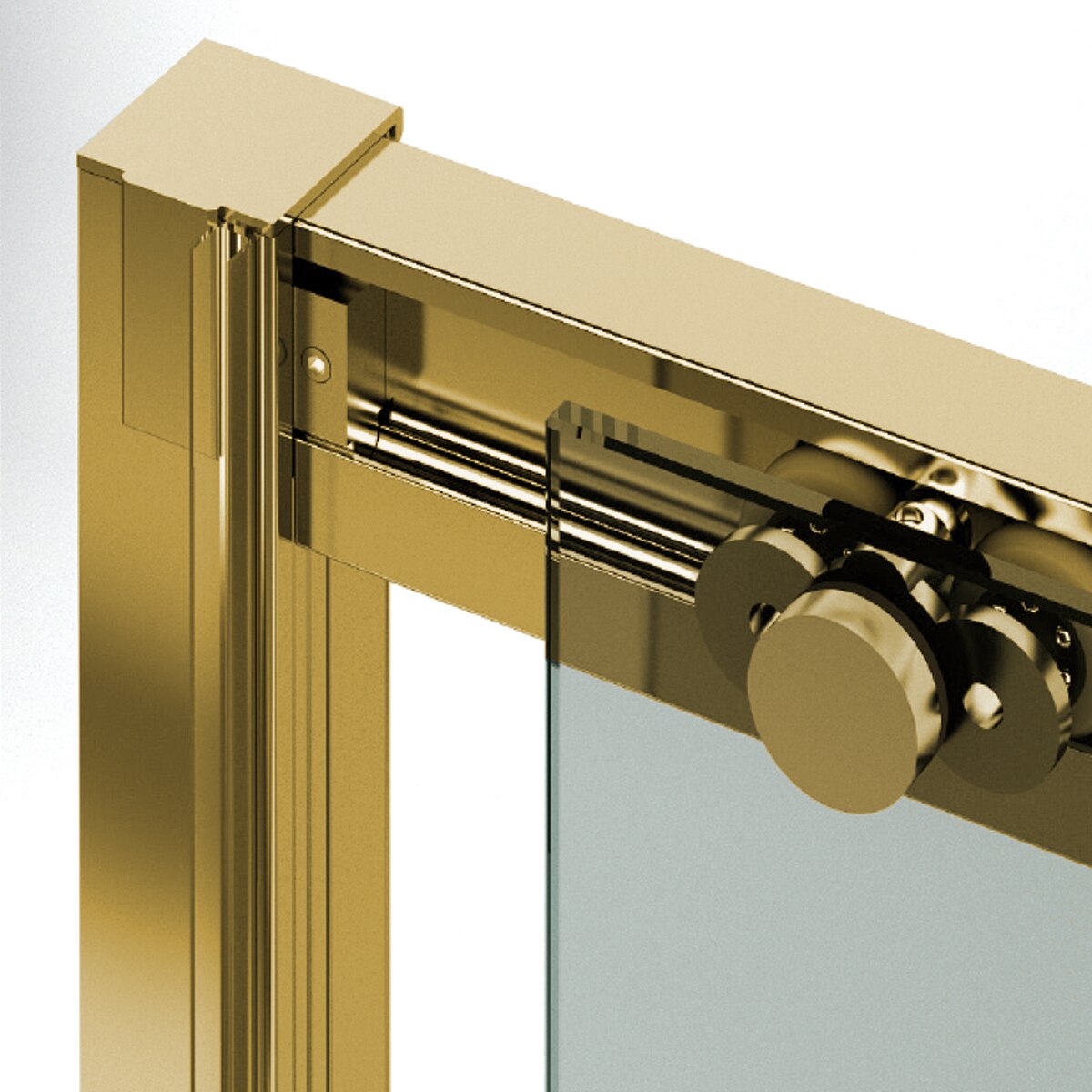 Mampara de ducha frontal Versalles 2P Ibermampara - Oro De 176,1 a 180 cm Oro-2