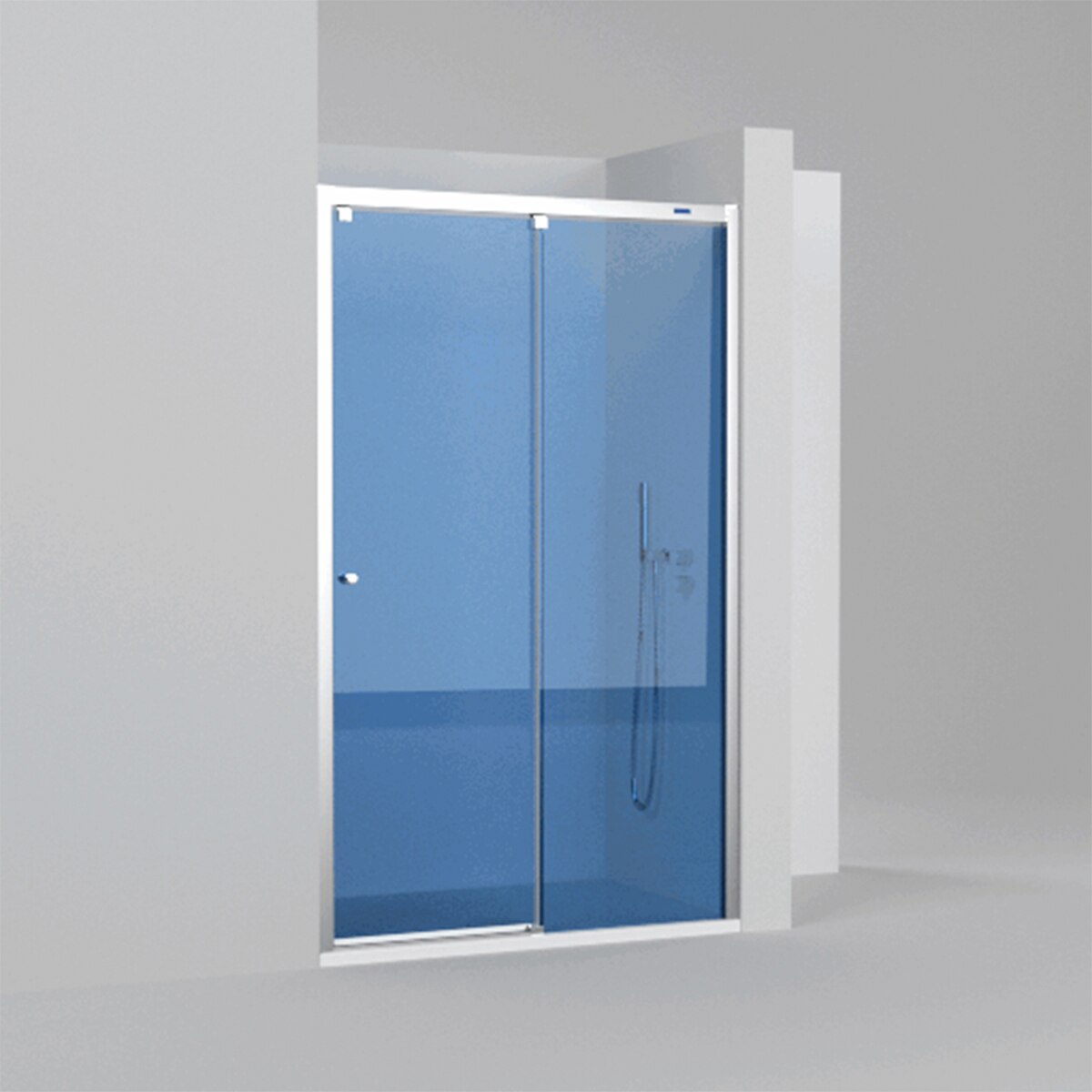 Mampara Ducha frontal D2 Gravity 1F+1P Izquierda Duscholux - Blanco mate De 116 a 140 cm Blanco mate-3