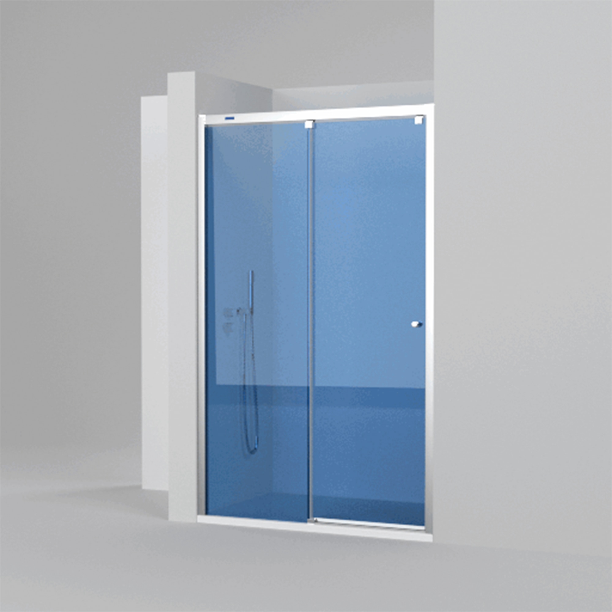 Imagen 3 de Mampara Ducha frontal D3 Gredel 1F+1P Derecha Duscholux - Blanco mate De 105 a 140 cm Blanco mate