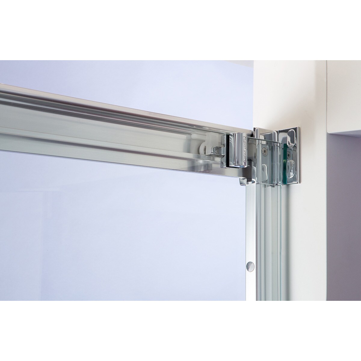Mampara de ducha frontal con puerta corredera izquierda Wind Xpress Profiltek - Plata alto brillo De 132 a 135 cm Plata alto brillo-2