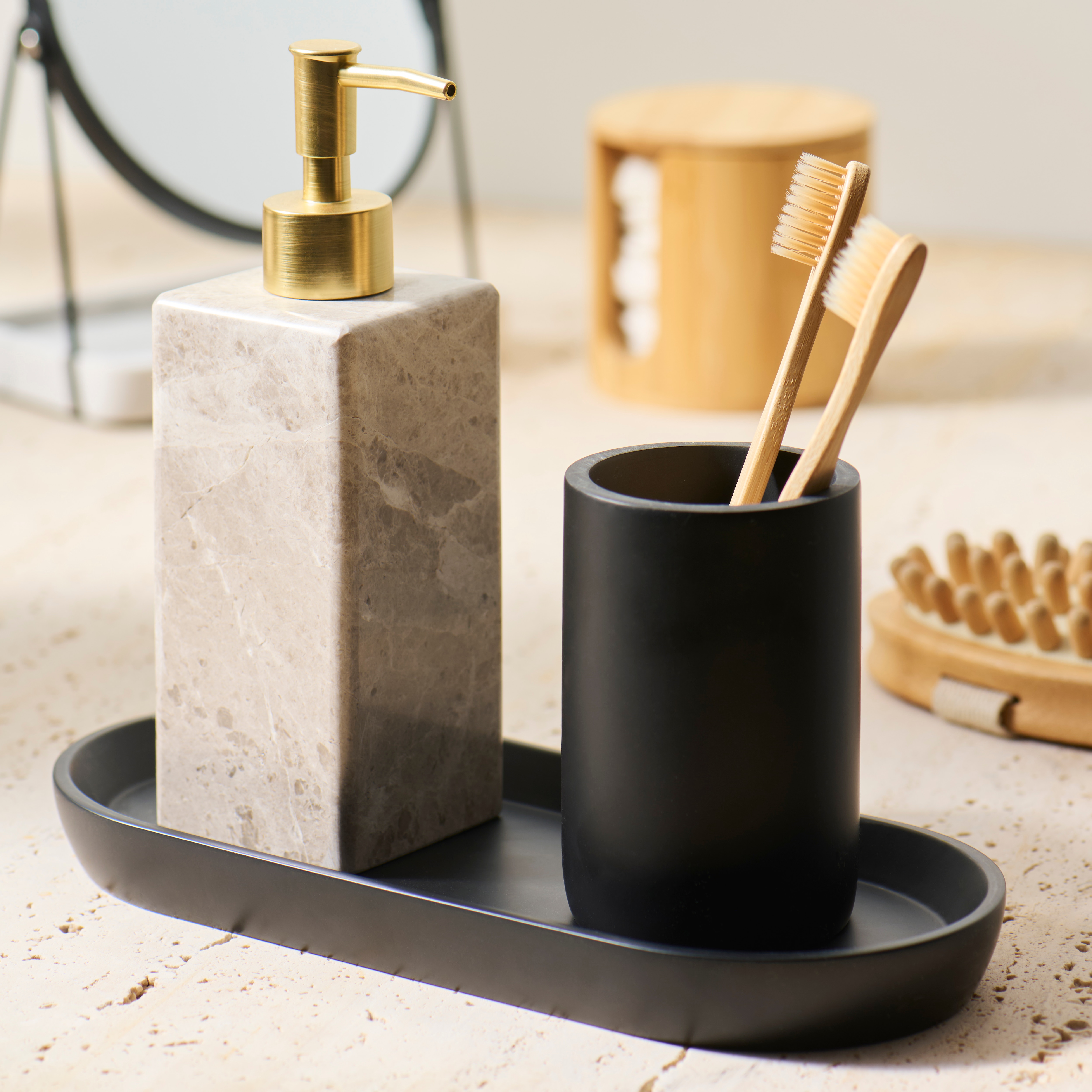 Tabuleiro de Casa de Banho Noruega Preto-6