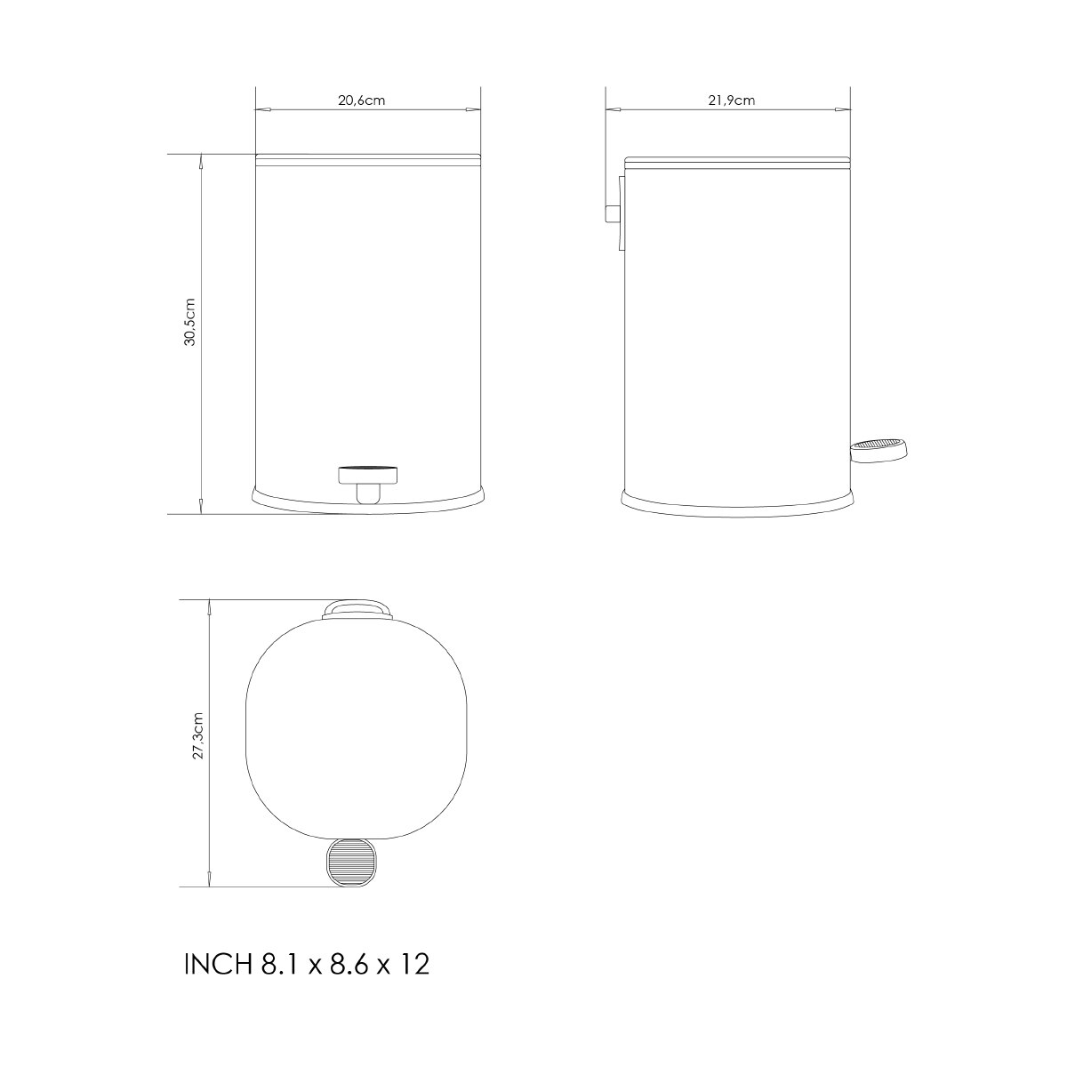 Imagen 3 de Papelera de baño Essentials Cosmic - Arena Arena