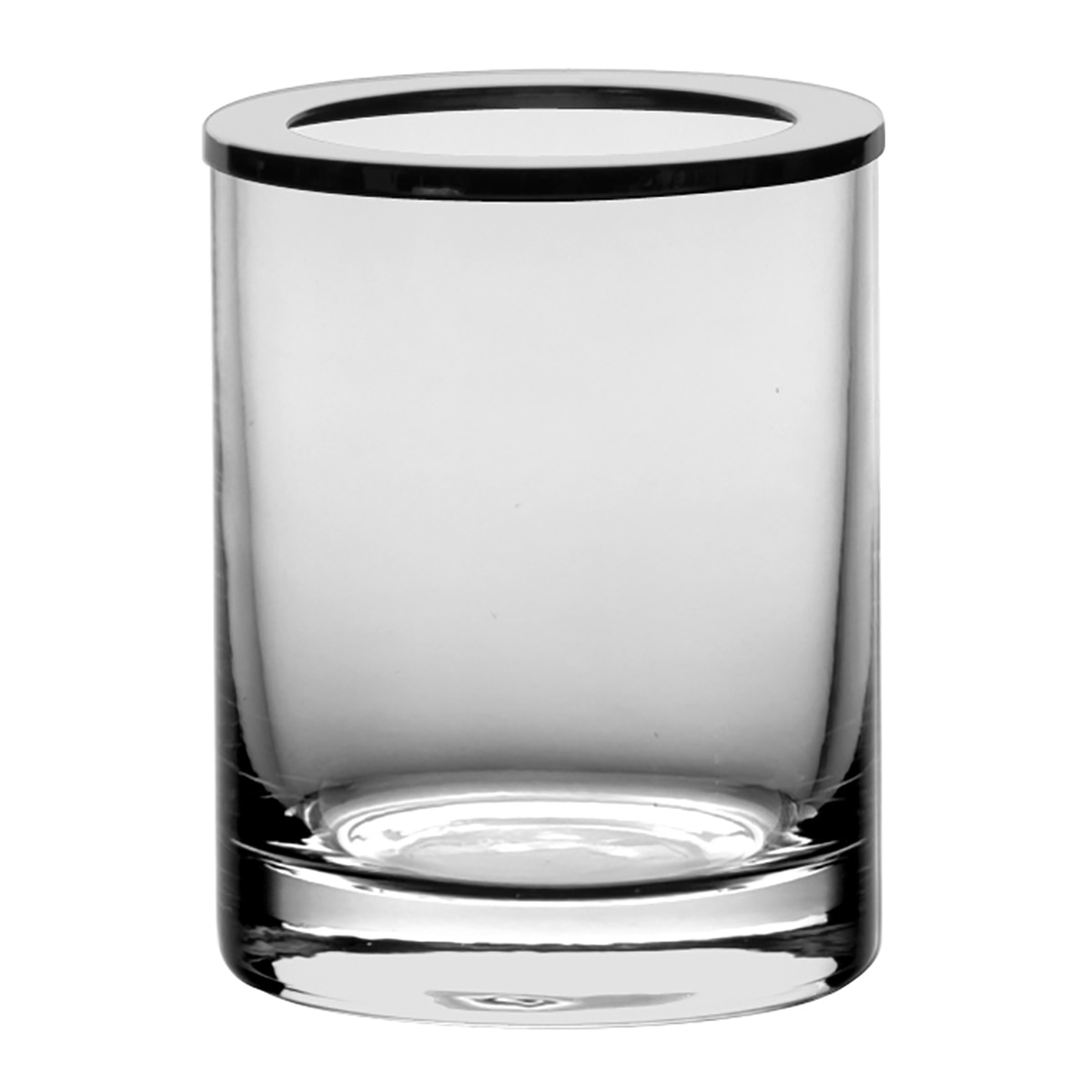 Imagen 1 de Vaso portacepillos de cristal liso Addition Windisch - Cromo Pequeño Cromo