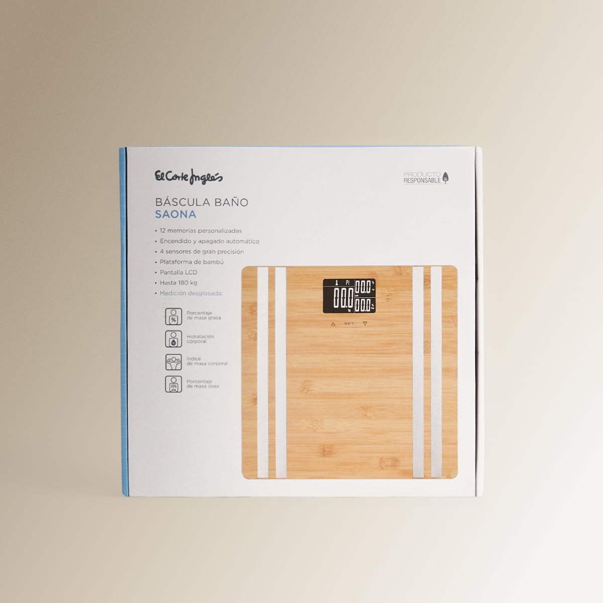 Báscula de Baño Analítica Saona BB El Corte Inglés Bamboo-4