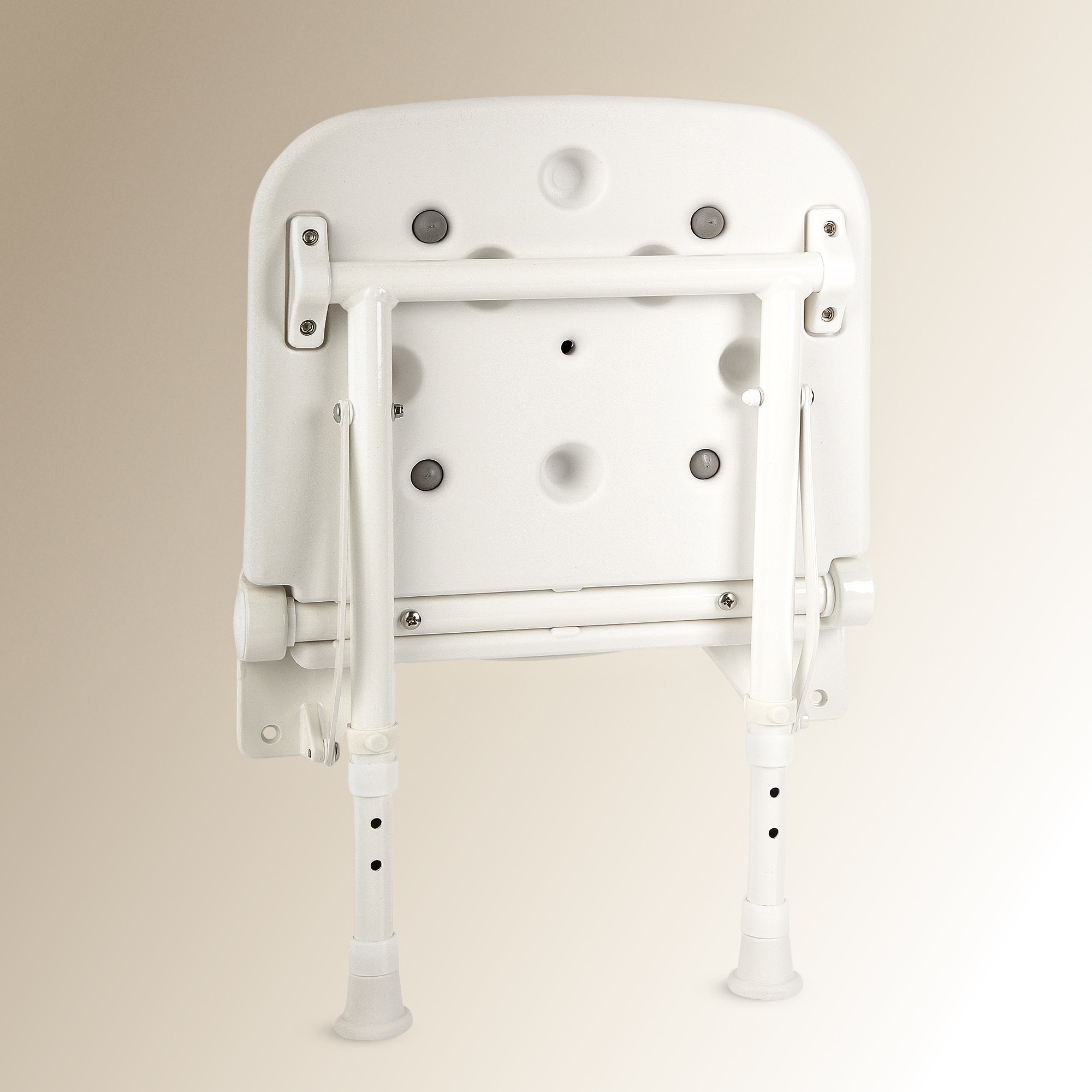 Tamborete desdobrável para duche Frieda Branco-3