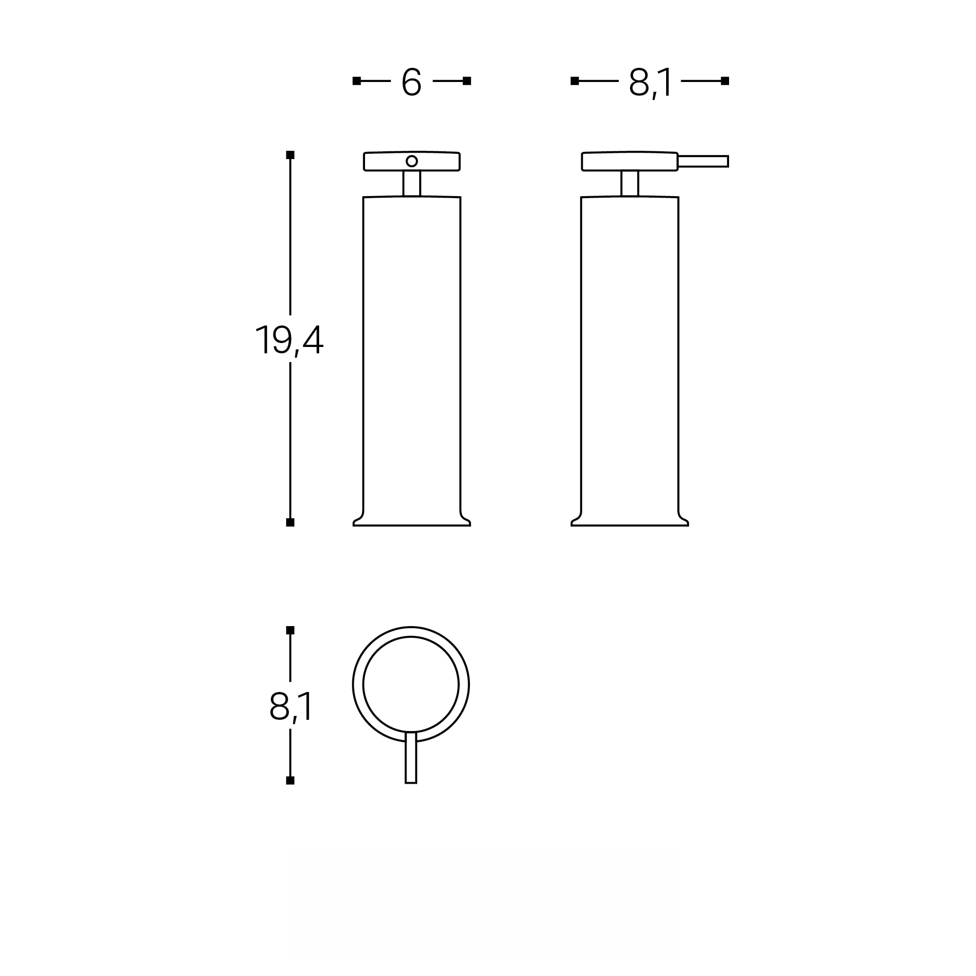 Dosificador de jabón para encimera Geyser Cosmic - Negro mate Negro mate-2