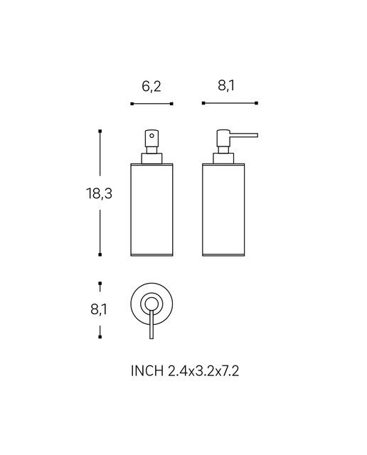 Dosificador de jabón Architect S+ Cosmic - Blanco mate Blanco mate-3