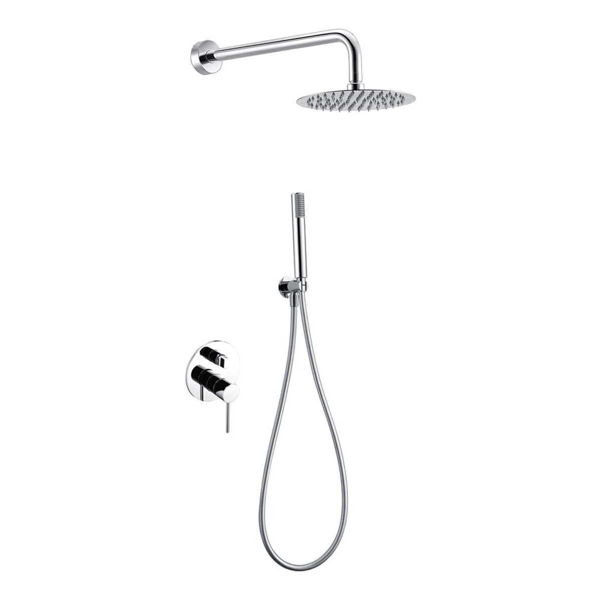 Conjunto de ducha empotrado monomando Milos Imex - Cromo Cromo-1