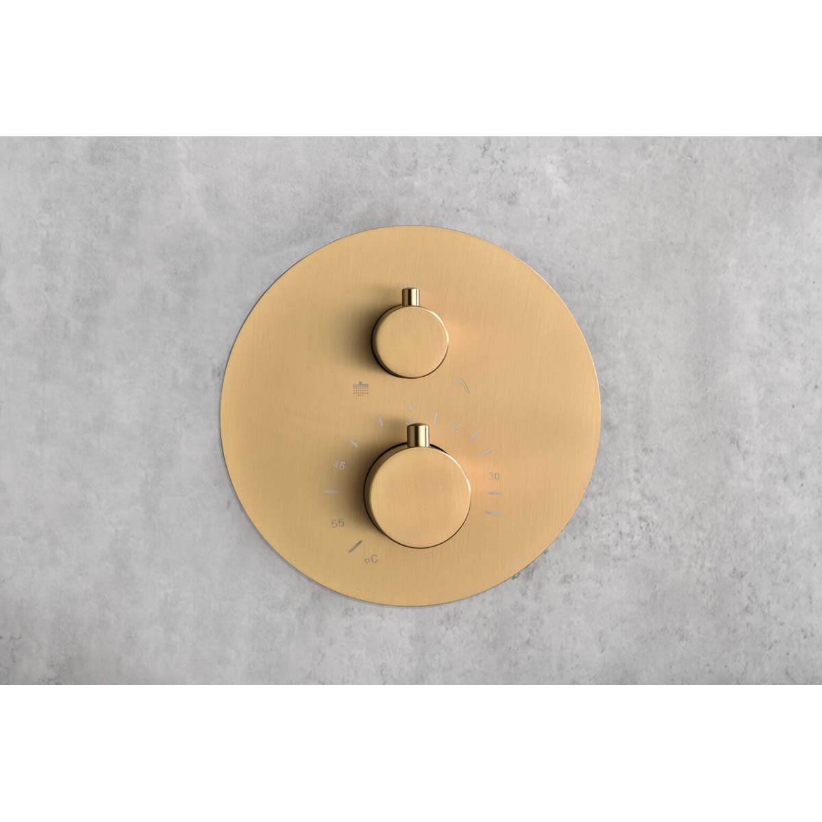 Conjunto de ducha termostático empotrado Monza Imex - Oro cepillado Oro cepillado-2