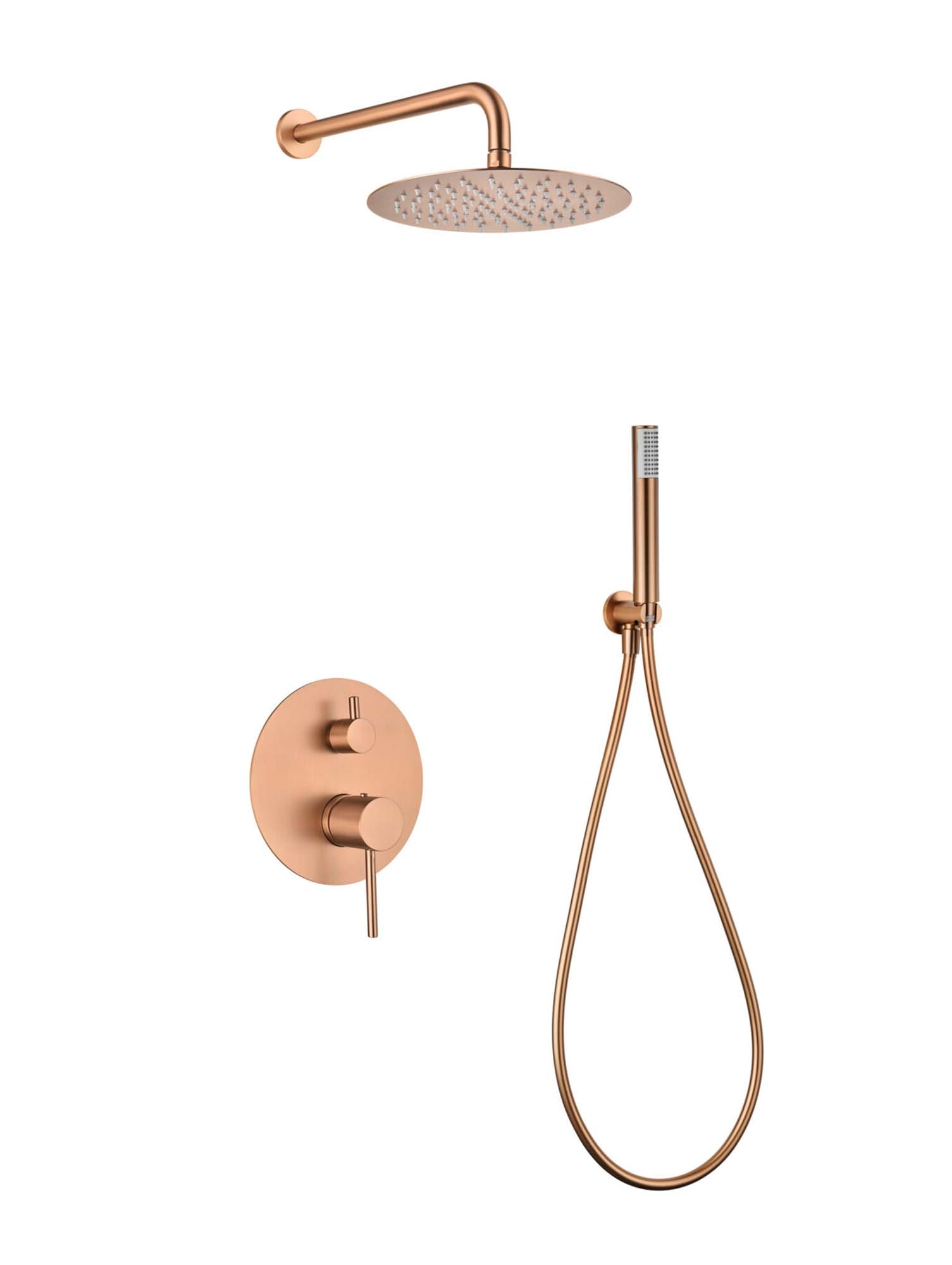 Imagen 1 de Conjunto de ducha monomando empotrado Monza Imex - ORO ROSA CEPILLADO ORO ROSA CEPILLADO