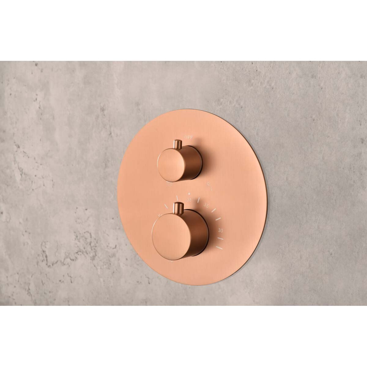 Conjunto de ducha termostático empotrado Monza Imex - ORO ROSA CEPILLADO ORO ROSA CEPILLADO-2