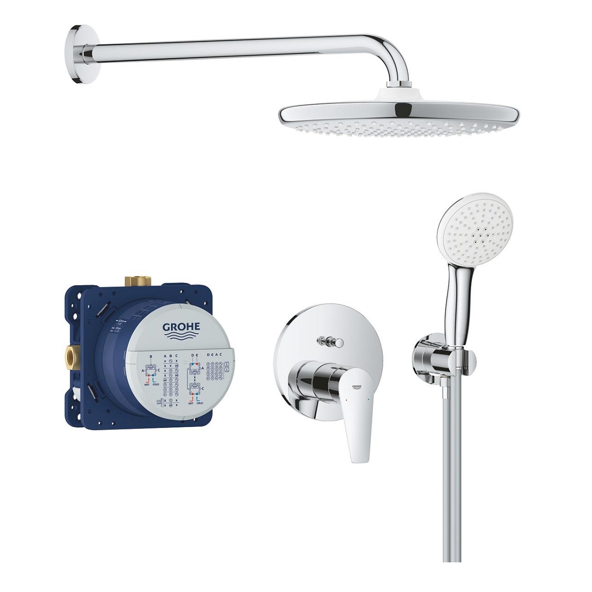 Imagen 2 de Sistema monomando empotrado para ducha Bauedge 250 Grohe - Cromo Cromo