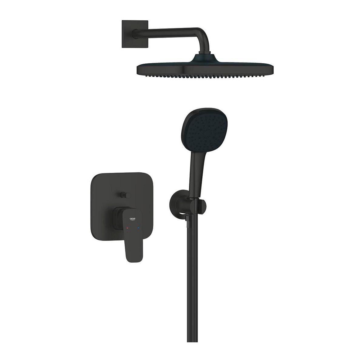 Imagen 2 de Conjunto de ducha empotrado Cubeo Grohe - Negro mate Negro mate