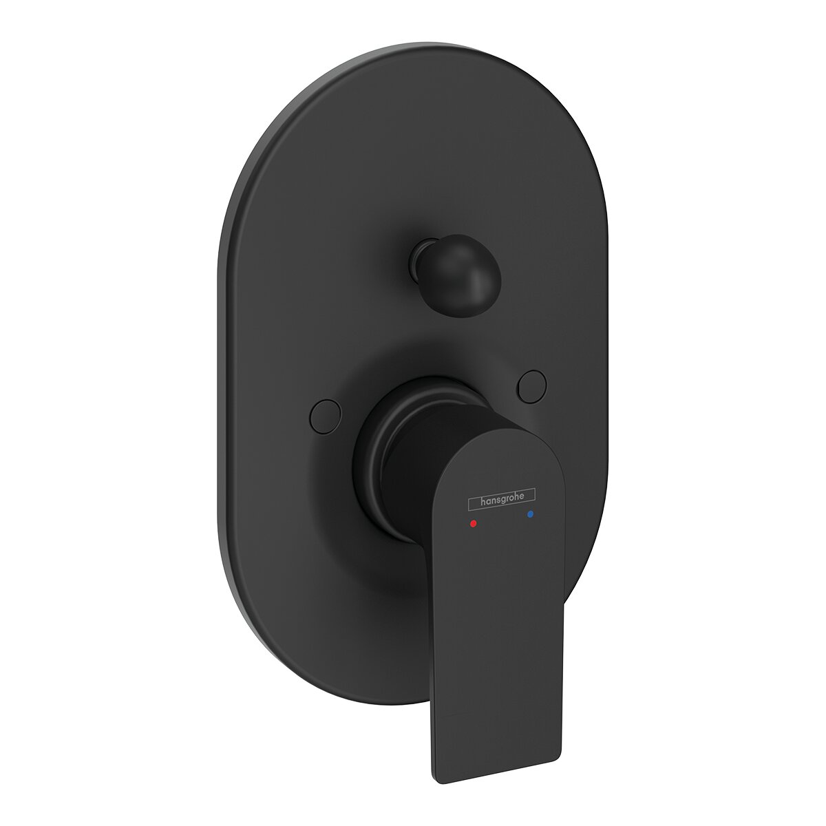 Grifo monomando empotrado para bañera o ducha ovalado Rebris E Hansgrohe - Negro mate Negro mate-1