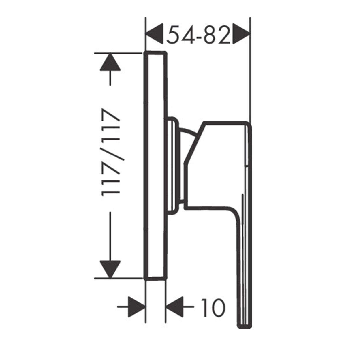 Torneira Monocomando Vernis Shape para Duche Encastrado Cromado-2