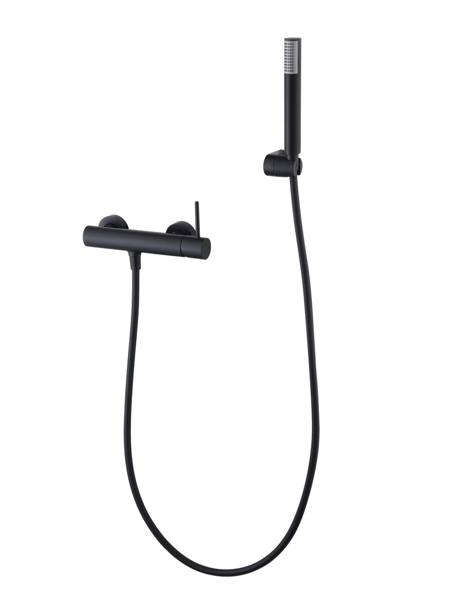 Imagen 1 de Kit de ducha monomando Monza Imex - Negro mate Negro mate