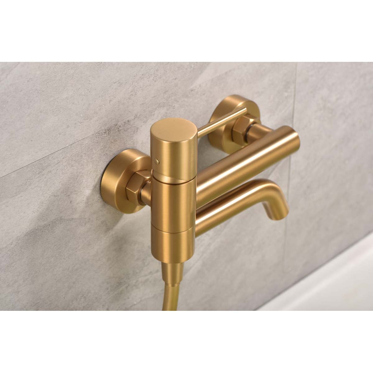 Imagen 2 de Kit de baño/ducha monomando Monza Imex - Oro cepillado Oro cepillado