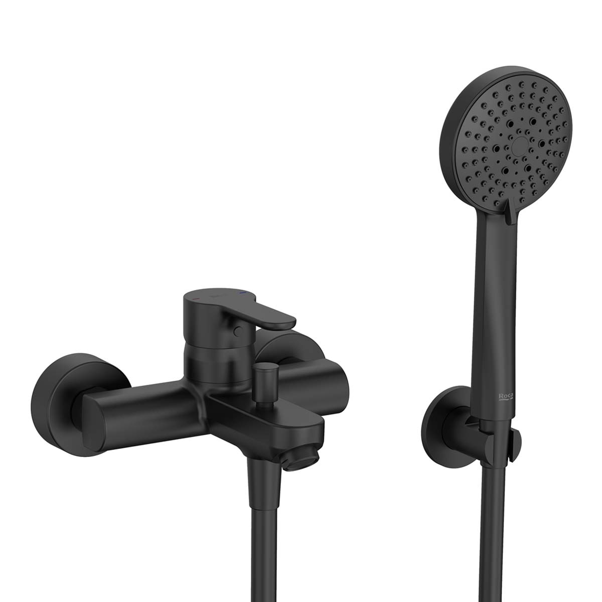 Monomando de baño y ducha L20 Roca - Negro mate Negro mate-1