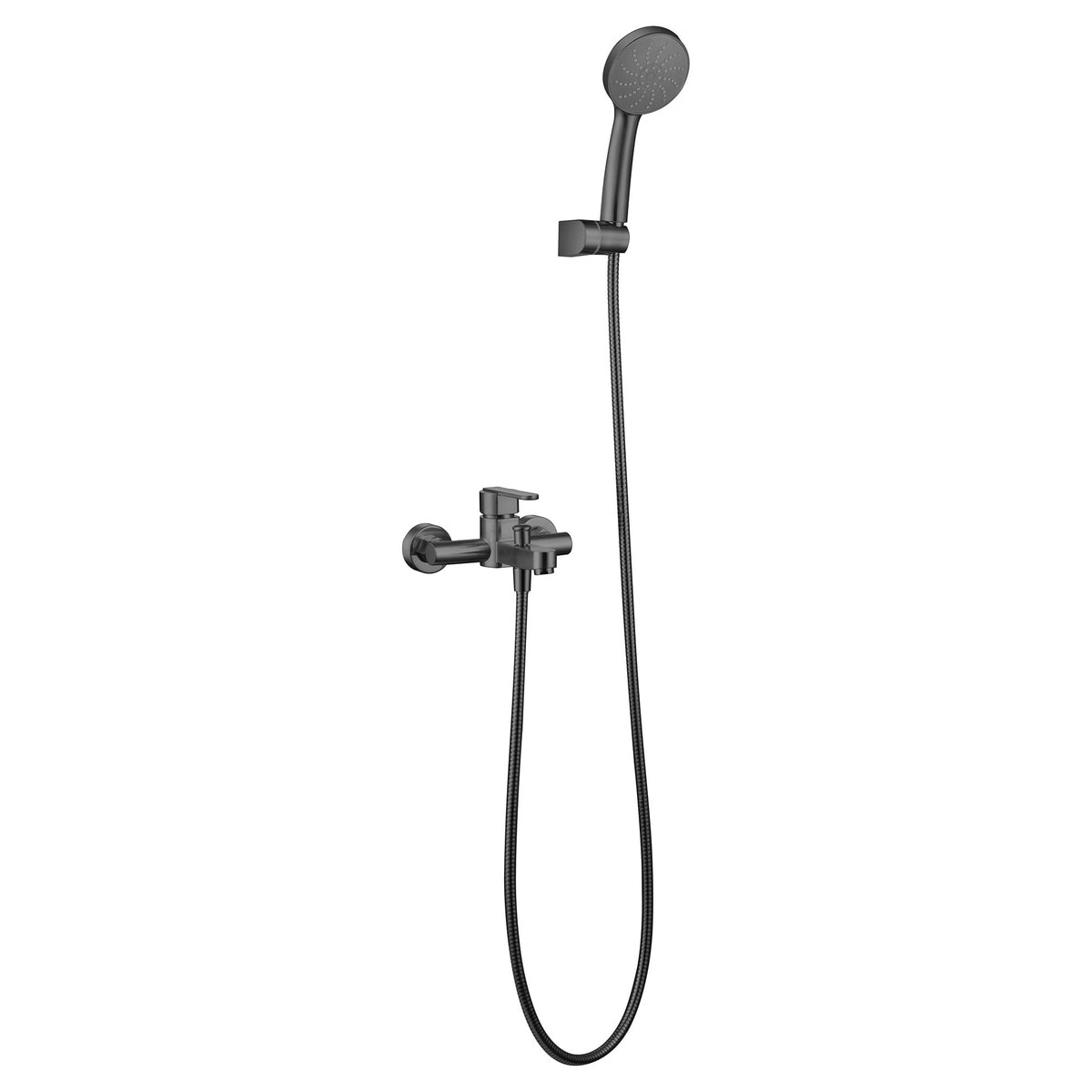 Conjunto de grifo monomando y mango de ducha para bañera o ducha Roma Imex - Negro mate Negro mate-1