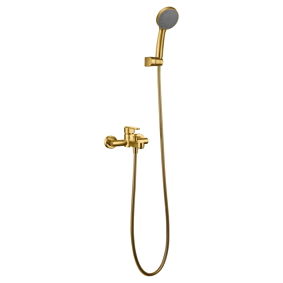 Conjunto de grifo monomando y mango de ducha para bañera o ducha Roma Imex - Oro cepillado Oro cepillado-1