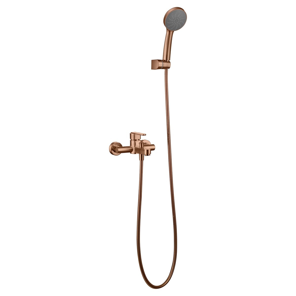 Conjunto de grifo monomando y mango de ducha para bañera o ducha Roma Imex - ORO ROSA CEPILLADO ORO ROSA CEPILLADO-1