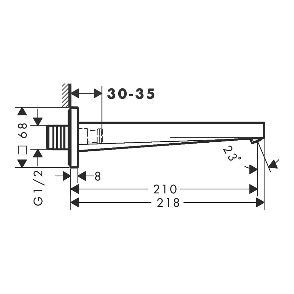 Imagen 3 de Caño para bañera Tecturis E Hansgrohe - Negro mate Negro mate