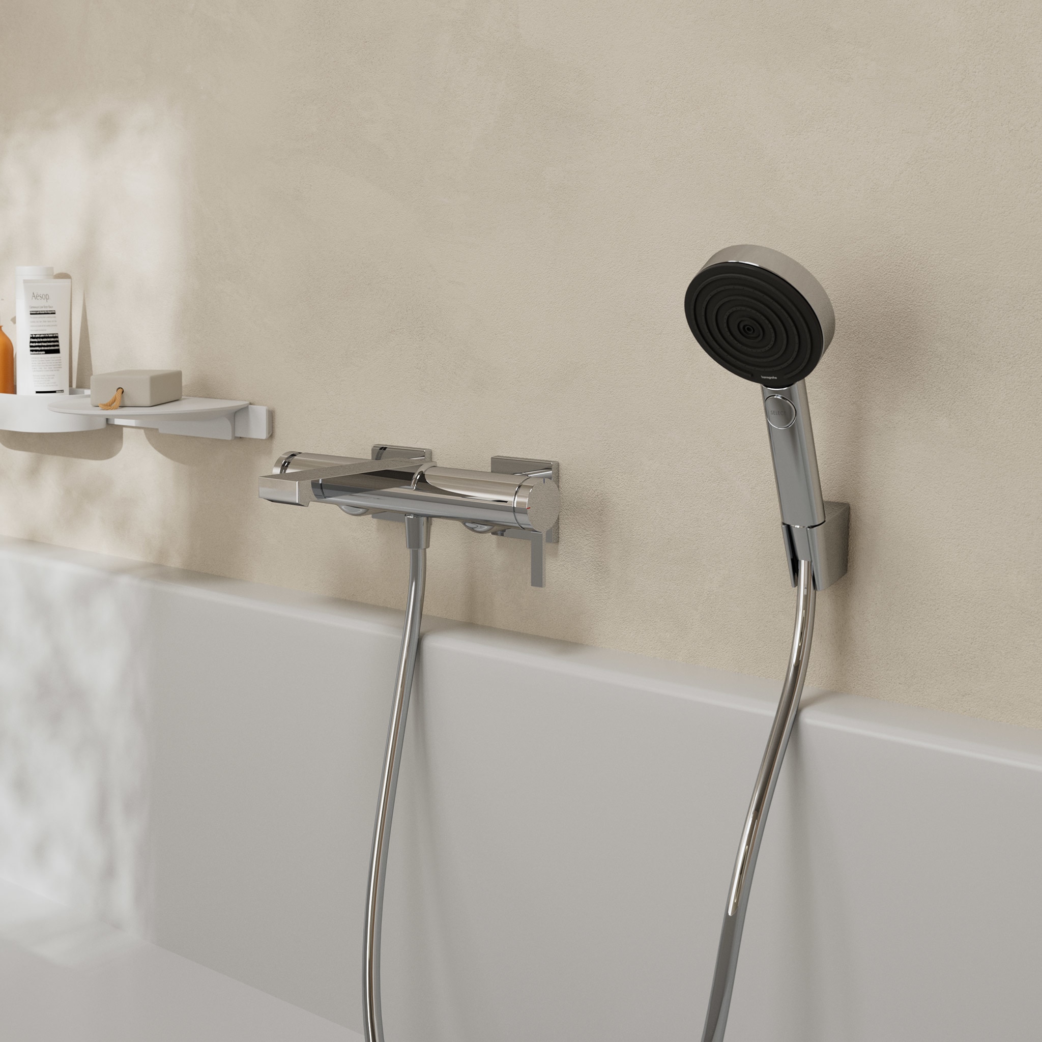 Grifo monomando para bañera o ducha Tecturis E Hansgrohe - Cromo Cromo-2