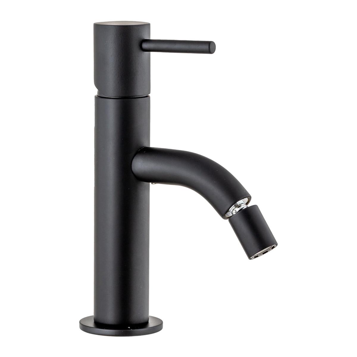Imagen 0 de Grifo monomando alto con caño curvo para lavabo Veral Grizasa Negro mate