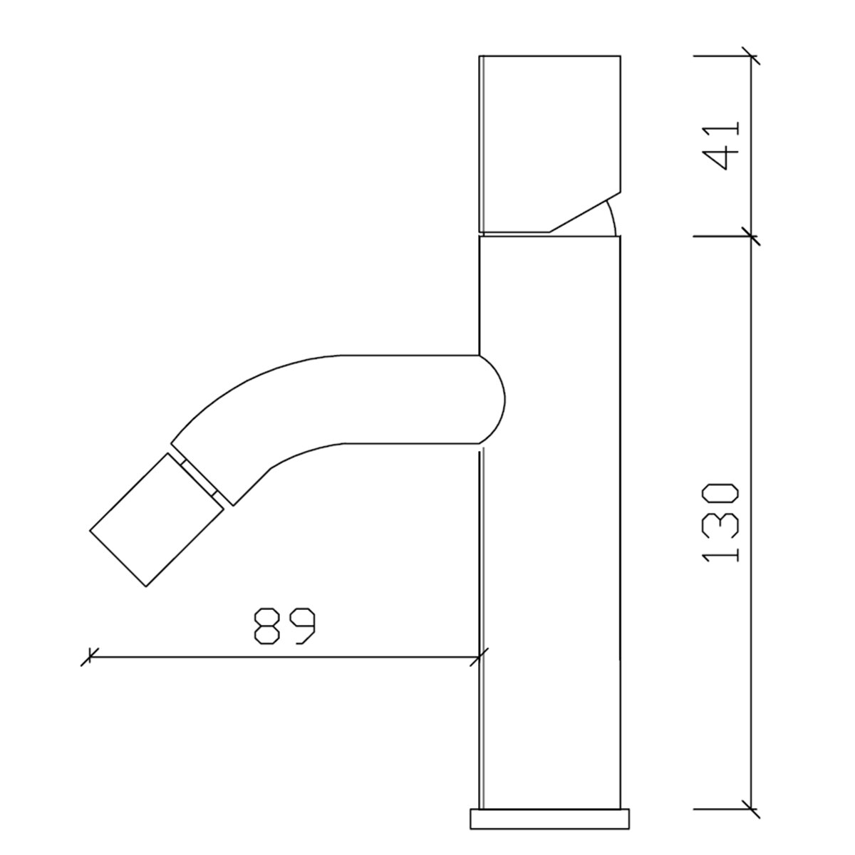 Grifo monomando alto con caño curvo para lavabo Veral Grizasa - Negro mate Negro mate-2
