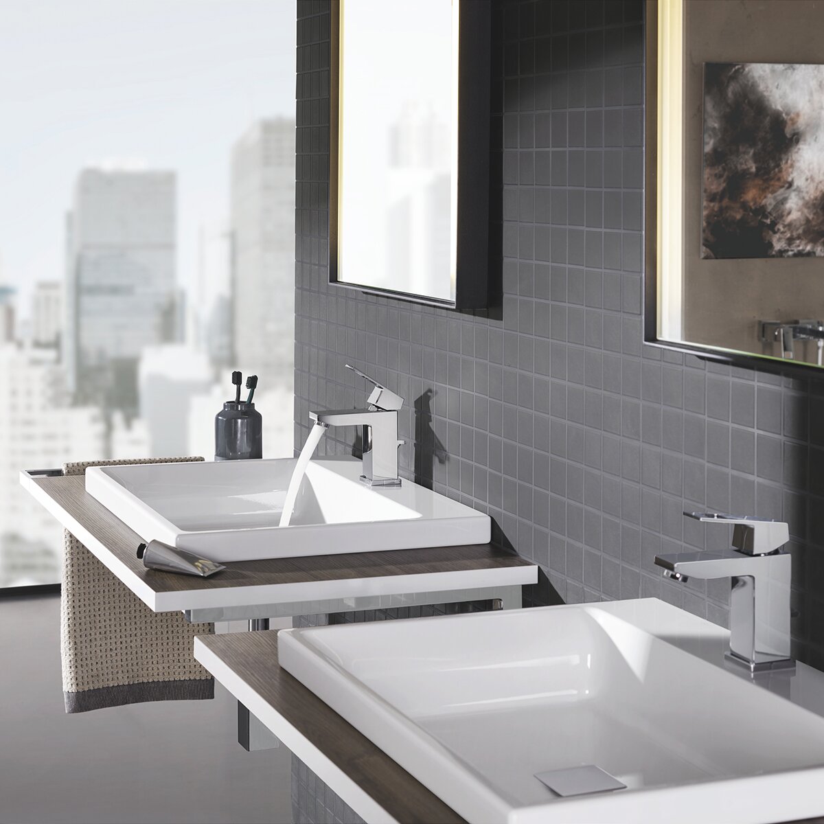 Grifo monomando para lavabo Eurocube Grohe - Cromo Cromo-3