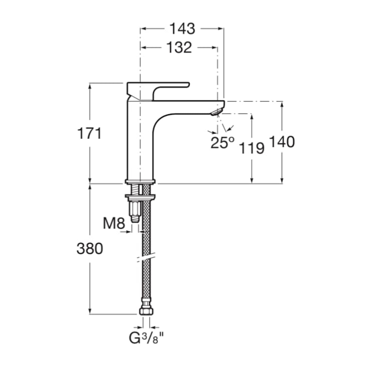 Imagen 2 de Grifo monomando para lavabo L20 Roca - Cromo Cromo