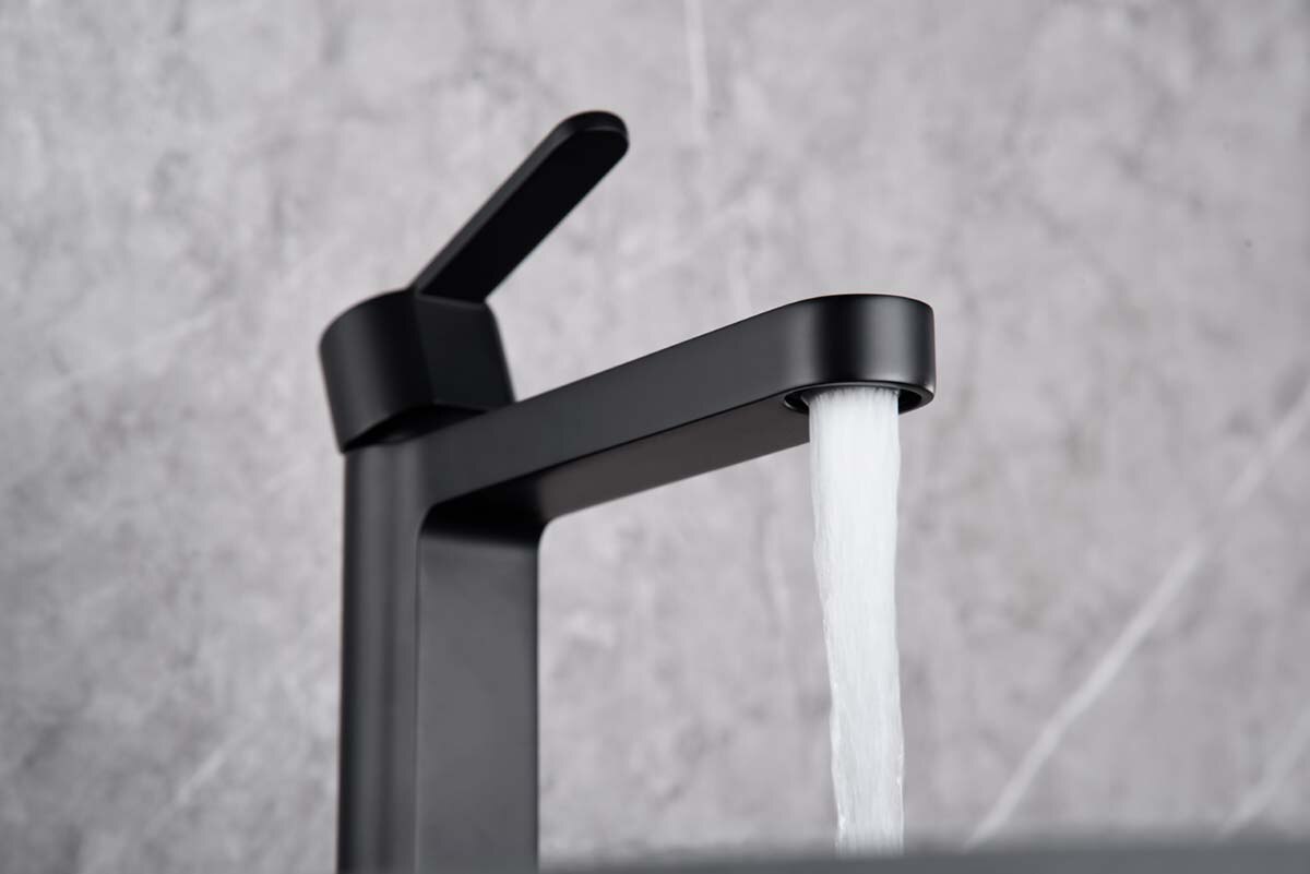 Grifo monomando para lavabo Roma Imex - Negro mate Negro mate-2