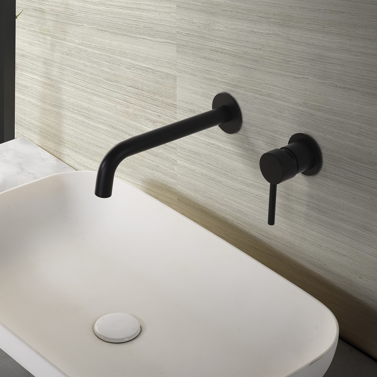 Imagen 2 de Grifo monomando empotrado para lavabo Etna Imex - Negro mate Negro mate
