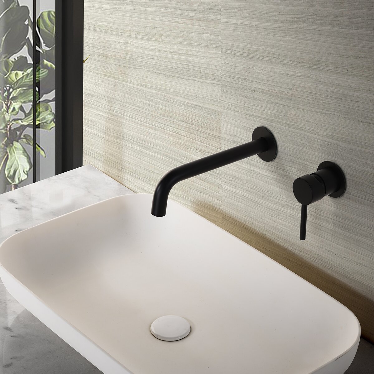 Imagen 3 de Grifo monomando empotrado para lavabo Etna Imex - Negro mate Negro mate