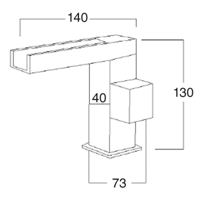 Imagen 2 de Grifo monomando con cascada para lavabo Grizasa - Negro mate Negro mate