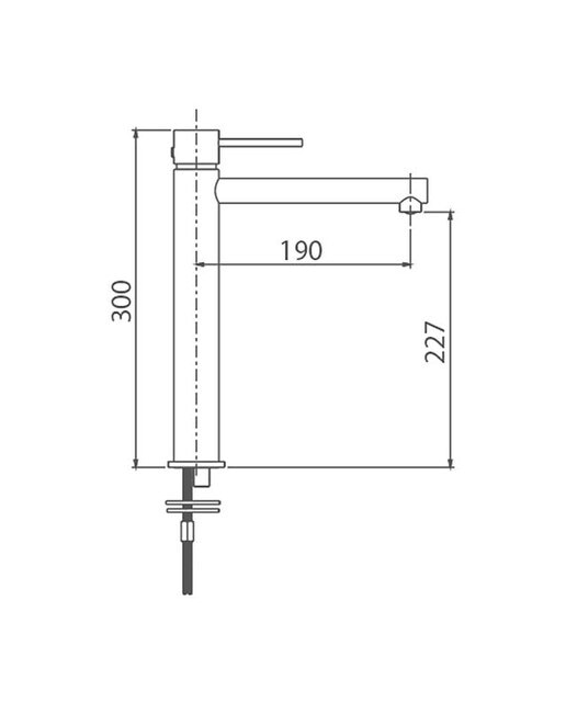Imagen 3 de Grifo monomando de lavabo alto Milos Imex - Cromo Cromo