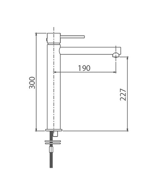 Imagen 3 de Grifo monomando de lavabo alto Milos Imex - Negro mate Negro mate
