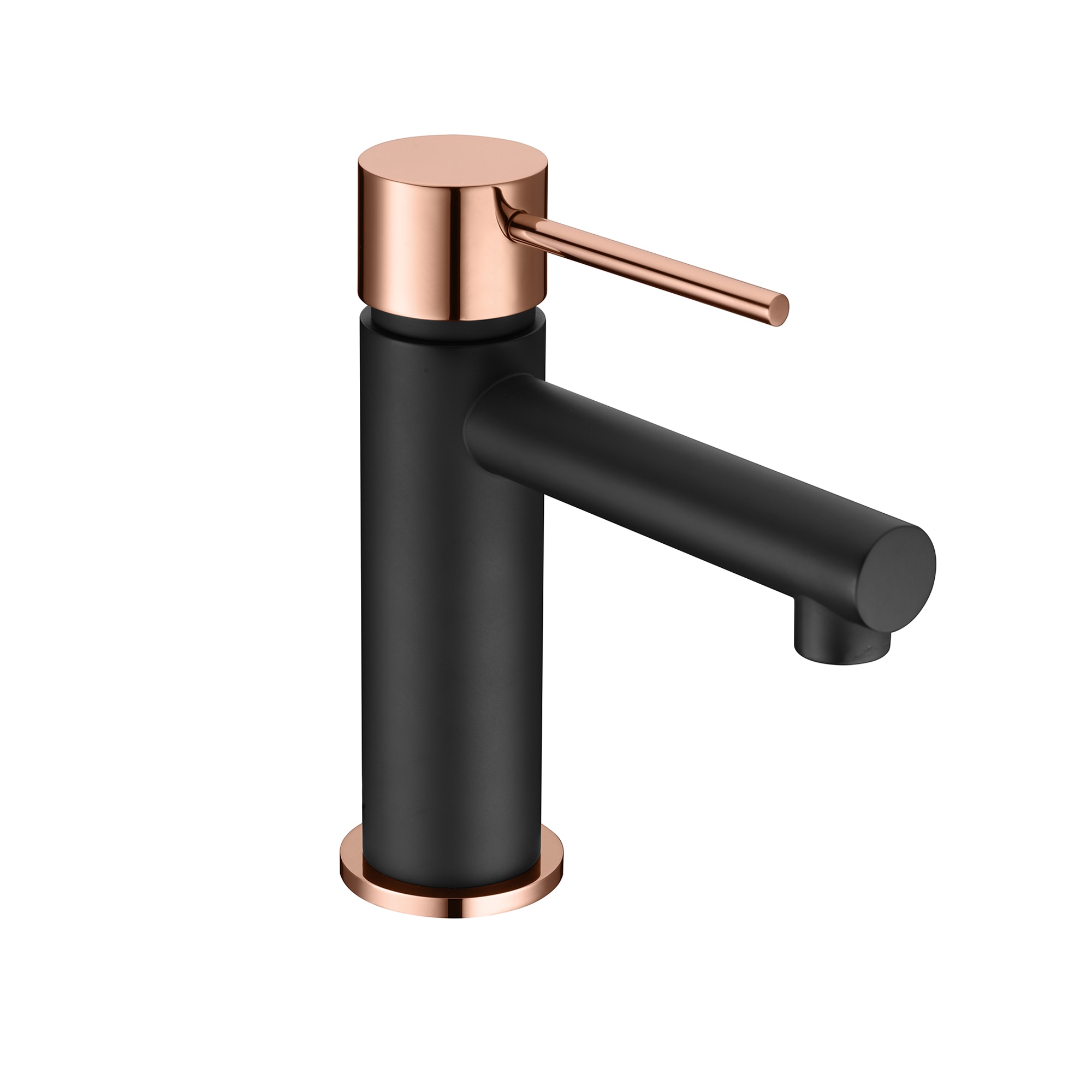 Grifo monomando para lavabo Milos Stick Imex - Negro / Oro Rosa Negro / Oro Rosa-1