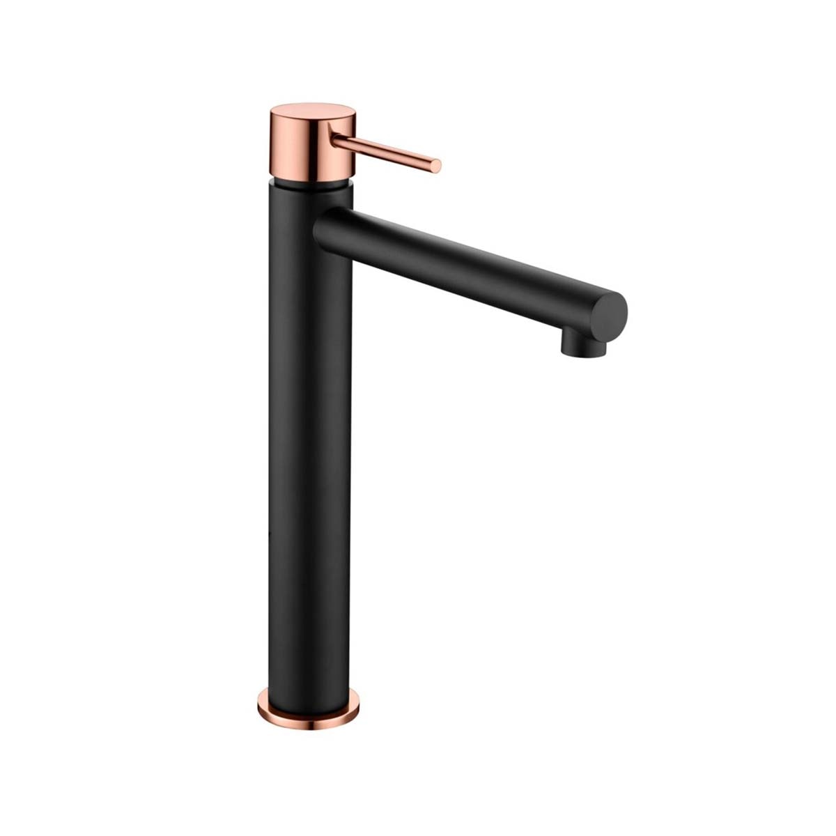 Imagen 1 de Grifo monomando de lavabo alto Milos Imex - Negro / Oro Rosa Negro / Oro Rosa