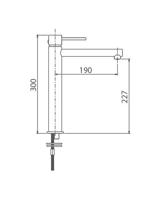 Imagen 3 de Grifo monomando de lavabo alto Milos Imex - Negro / Oro Rosa Negro / Oro Rosa