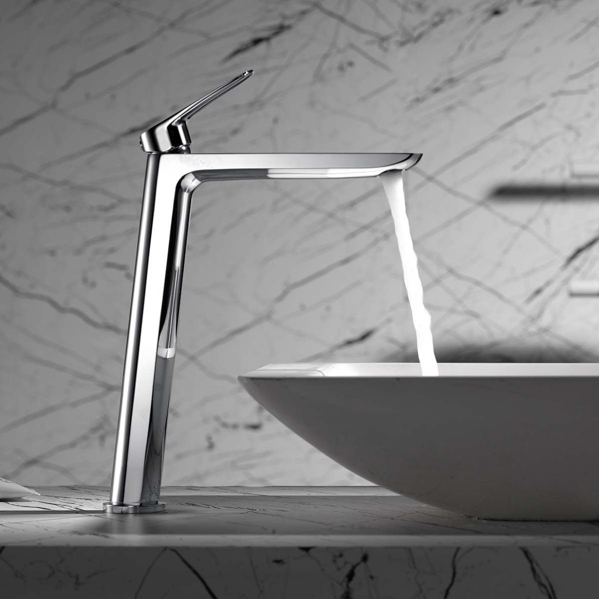 Imagen 2 de Grifo monomando de lavabo alto Bélgica Imex - Cromo Cromo