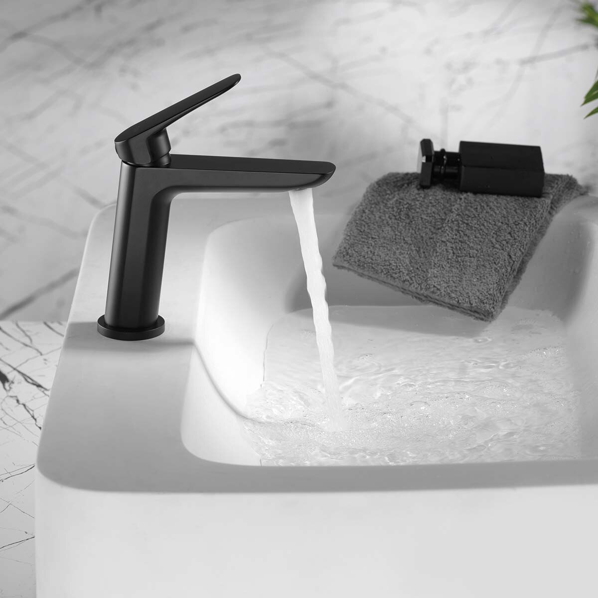 Grifo monomando para lavabo Imex - Negro mate Negro mate-2