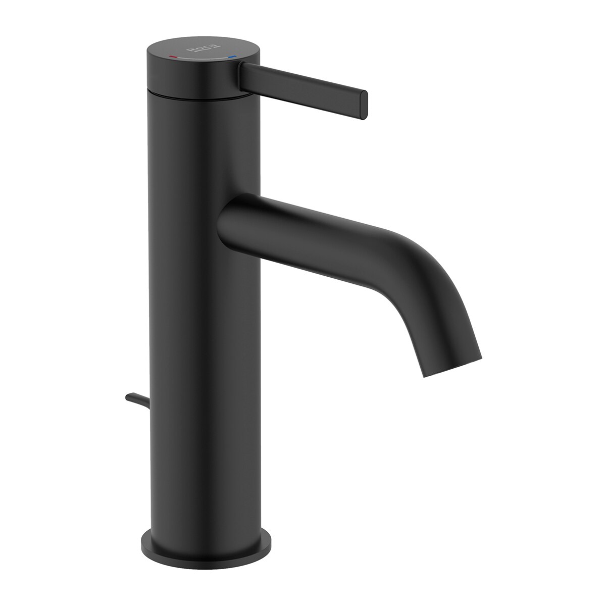 Grifo monomando con desagüe automático para lavabo Ona Roca - Negro mate Negro mate-1