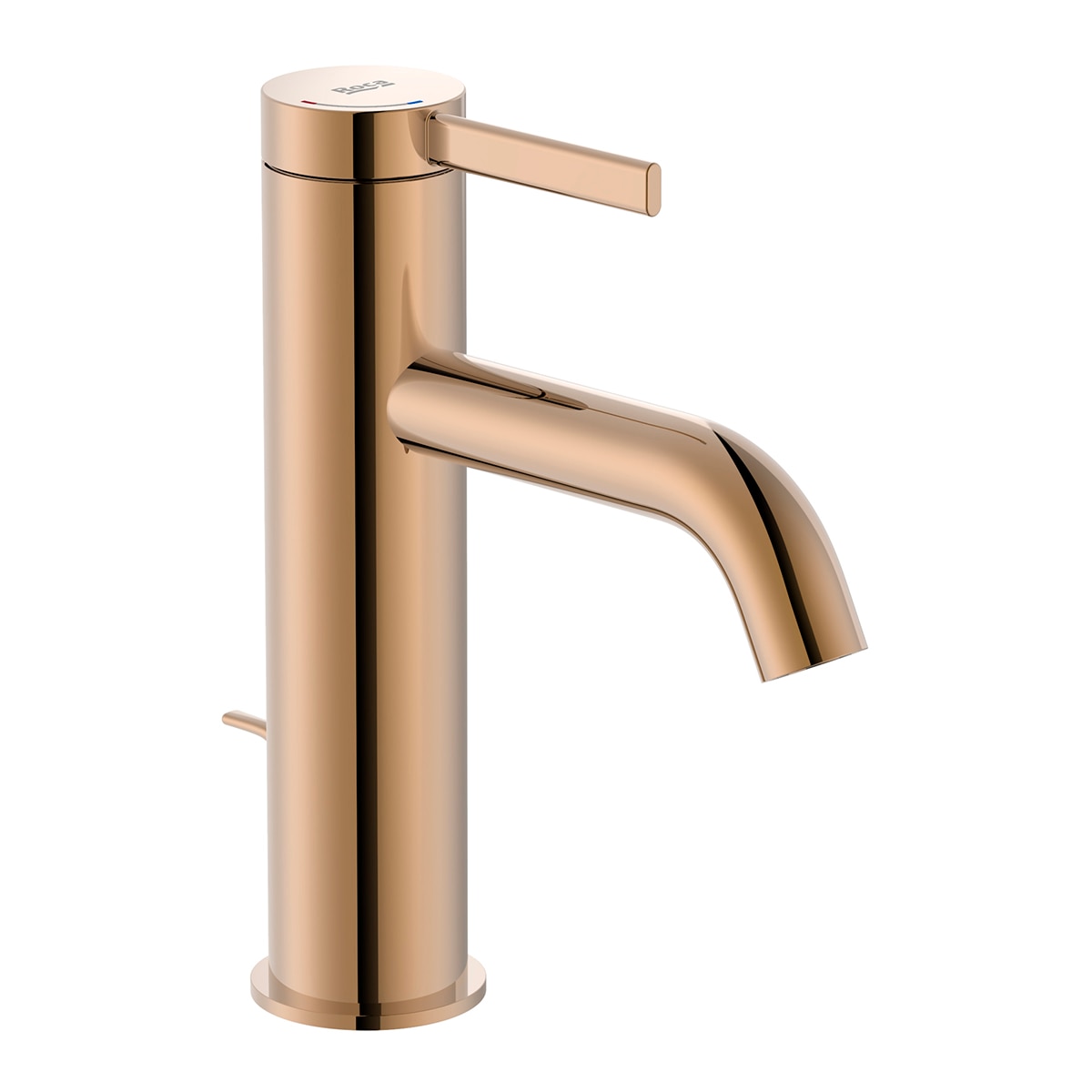 Grifo monomando con desagüe automático para lavabo Ona Roca - Oro rosado Oro rosado-1