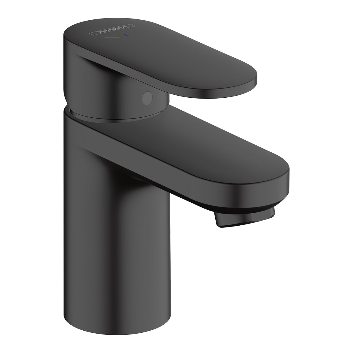 Grifo monomando con vaciador automático y apertura en frío para lavabo Vernis Blend Hansgrohe - Negro mate Negro mate-1
